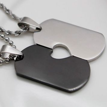 Жетоны парные "Сердечко" с гравировкой-0