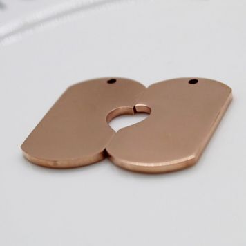 Жетоны парные "Сердечко" с гравировкой-2