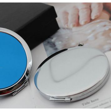 Косметическое зеркало (простое + увеличивающее) с гравировкой-3