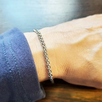 Браслет-цепочка двойного плетения-0