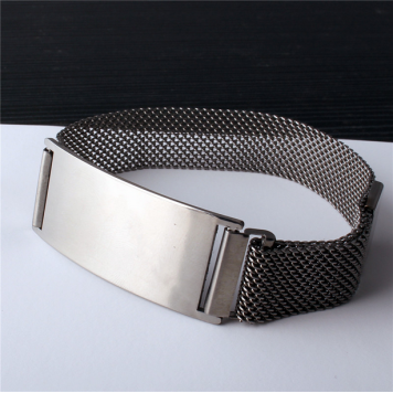 Металлический браслет с пластиной для гравировки-2