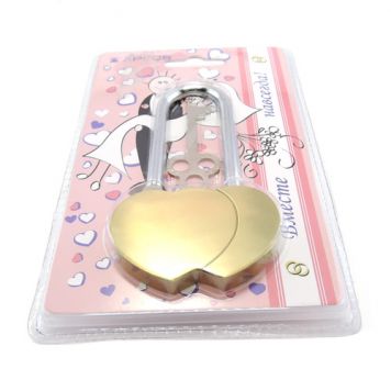 Свадебный замок "Сердечко" с гравировкой-1