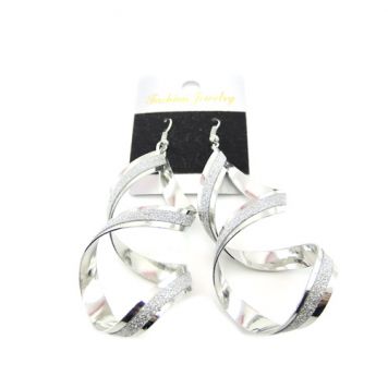 Серьги "Серебряная лента"-1