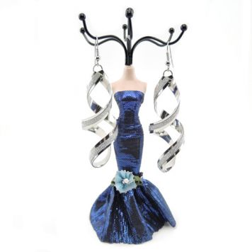 Серьги "Серебряная лента"-0