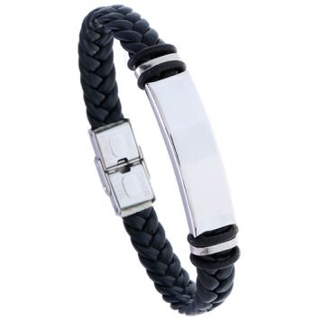 Браслет плетеный с пластиной для гравировки-3