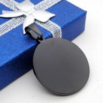 Адресник "Круглый медальон" 20, 25 или 30 мм с гравировкой для домашнего питомца-1