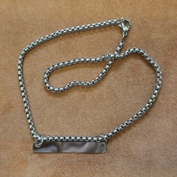 Цепочка с адресником и гравировкой для собаки или кошки-0